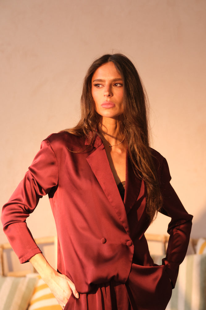 The Atelier Muse Satin Suit Set