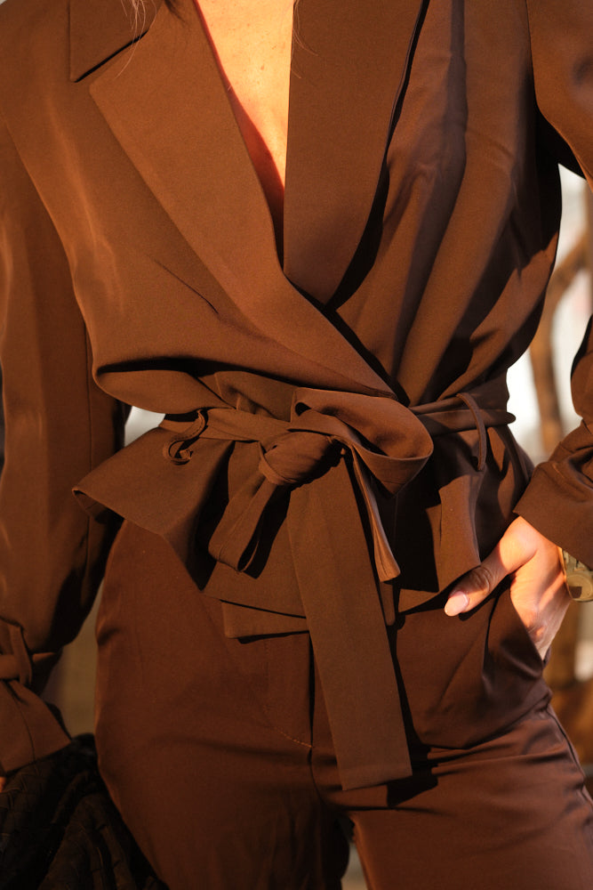 The Modern Muse Belted Suit