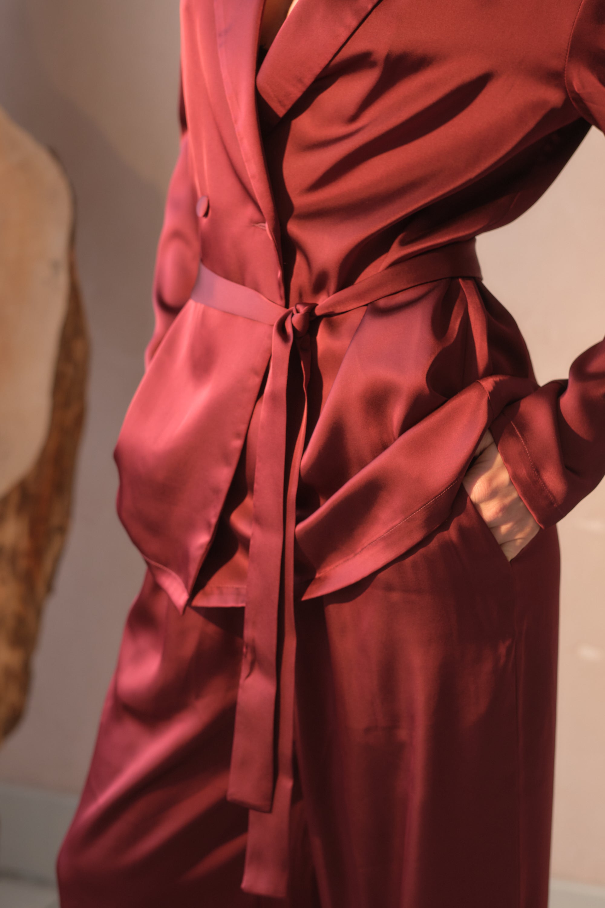 The Atelier Muse Satin Suit Set