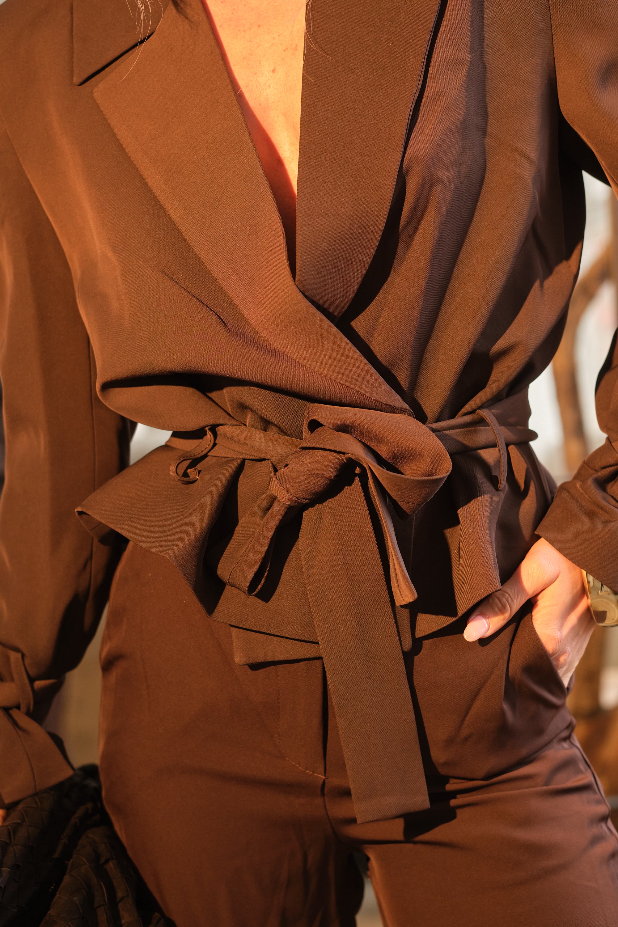 The Modern Muse Belted Suit