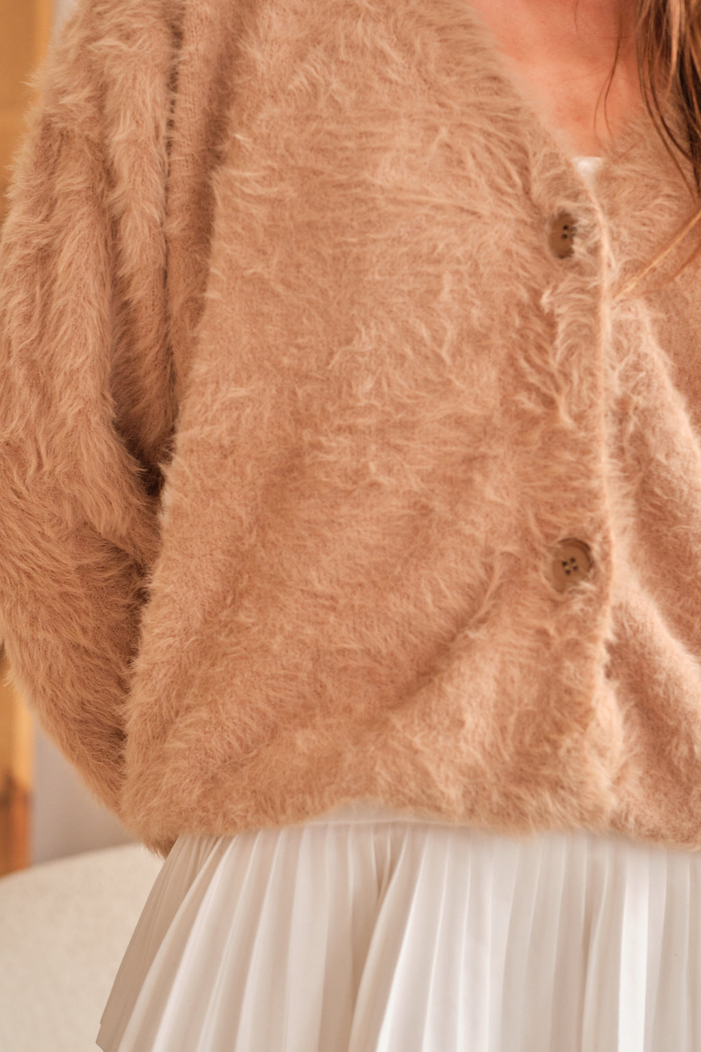 The Signature Cardigan in Latte