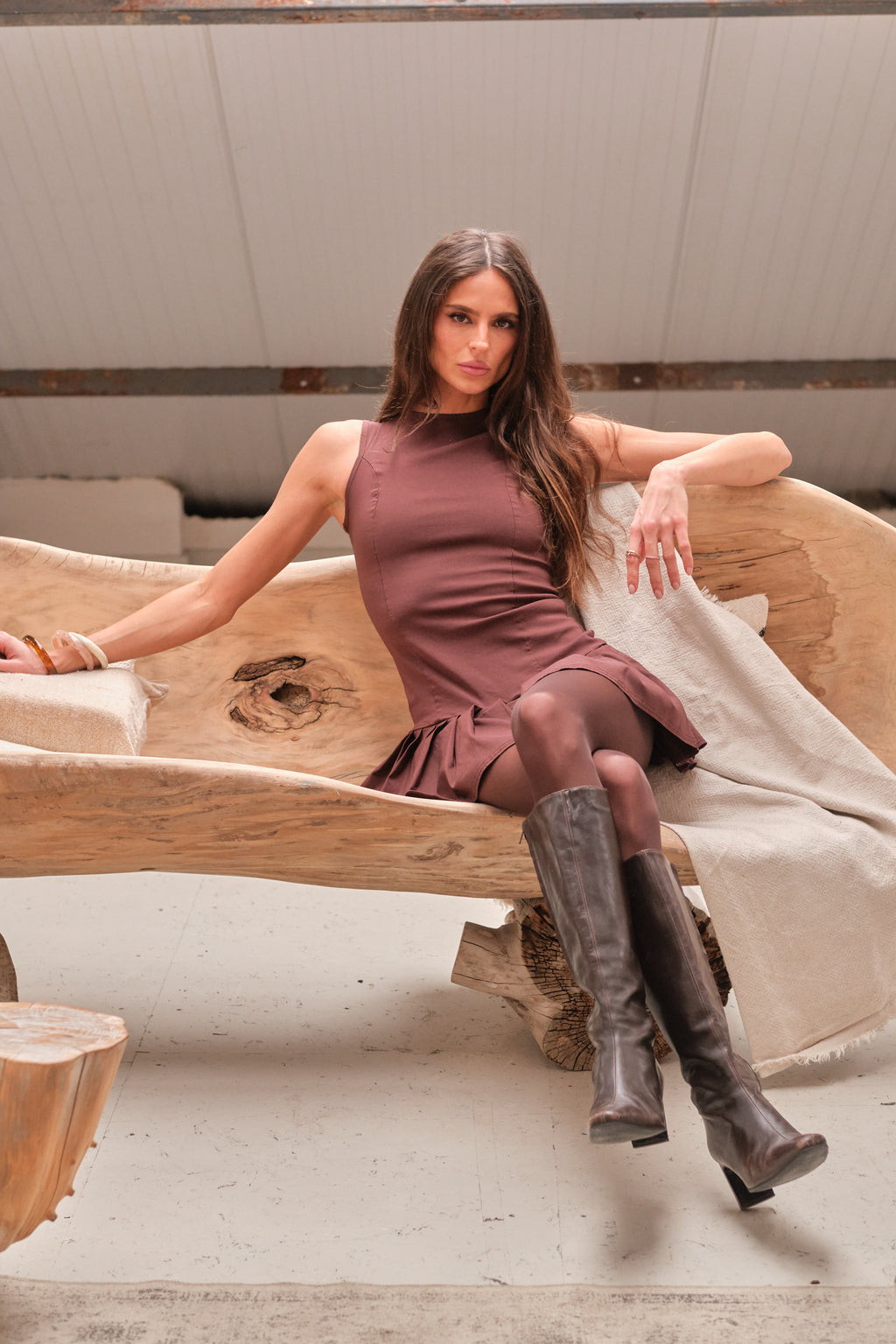 The Riviera Pleated Mini Dress